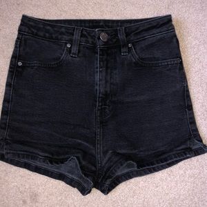 BDG black pin up super high rise shorts